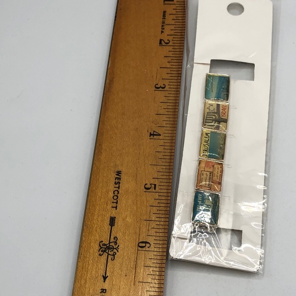 New Israel Picture Tile Souvenir Silver Bracelet - Picture 2 of 6